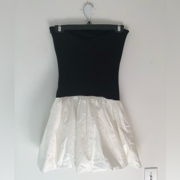 NWT Camila Coehlo Black and White Strapless Mini Bubble Skirt Dress Size XS - Picture 6 of 16